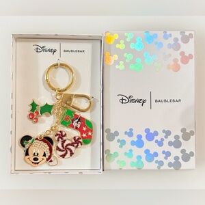 Disney x BaubleBar Mickey Mouse Christmas Holiday Keychain New In Box